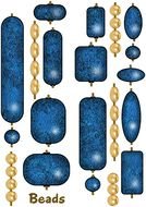 Clip art of the blue beads