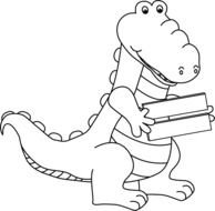 Alligator Holding Subtraction Symbol