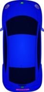 Blue modern car clipart