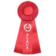 2nd Place Three Streamer Rosette Ribbon Awards Athletic