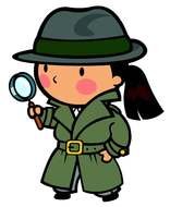 little detective as a graphic illustration