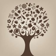 Abstract Tree Vector drawing