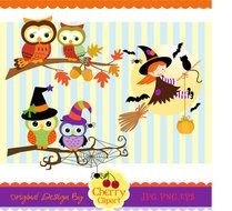 Autumn Owlshalloween Owlscute Witch Digital Personal And