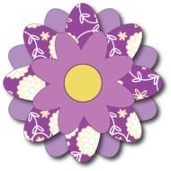 purple flower with patterns on the petals