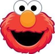 Elmo, face of Sesame Street character
