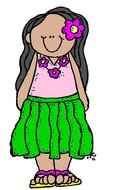Hula Girl Colored