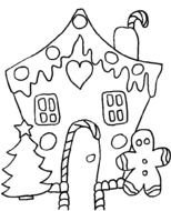 Gingerbread House Coloring Page Busy Little Christmas Elf