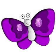 cartoon purple butterfly