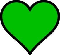 Green Heart Or Clover Leaf At Clkercom Vector
