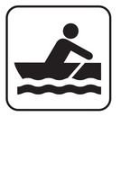 Clip art of boating human sign