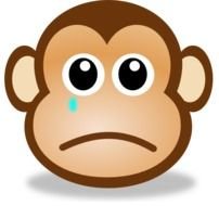 Sad Monkey Face 2 At Clkercom Vector Online