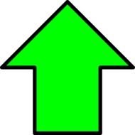 Green Up Arrow clipart drawing