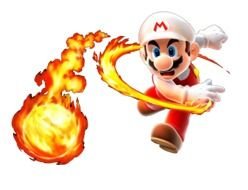 mario with a fireball as a cartoon character