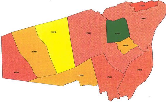 drawing of Addressing Snyder Countys map