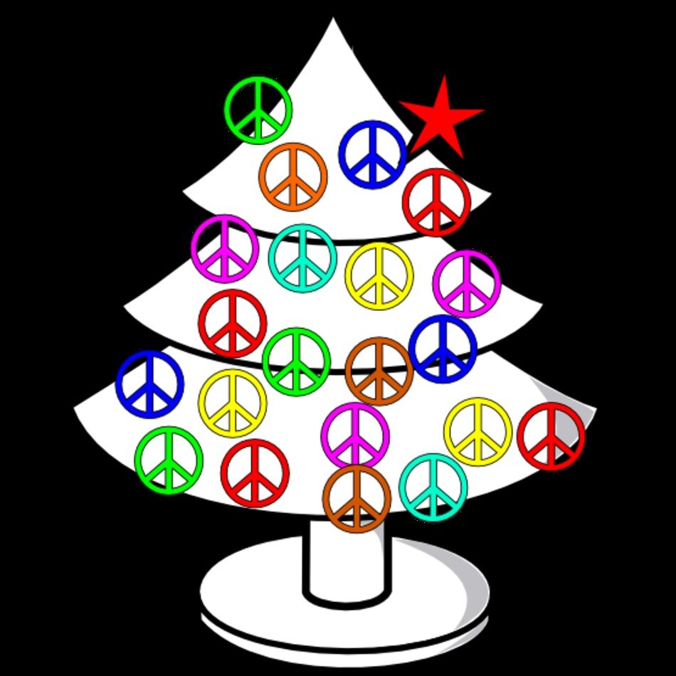 Net &187 Tree Xmas Christmas Peace Symbol Sign Line Art