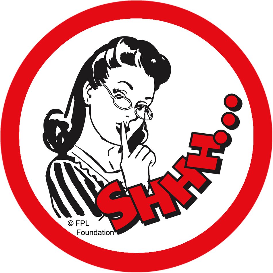 shhhh sign drawing