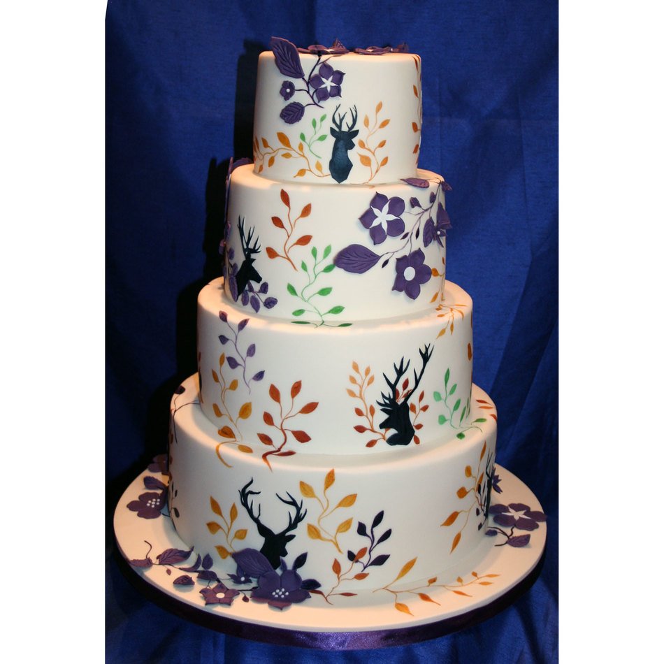 sweet cake on a blue background