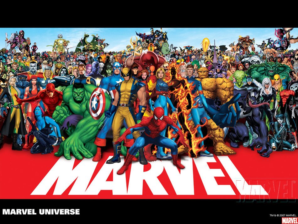 Clipart of Marvel characters