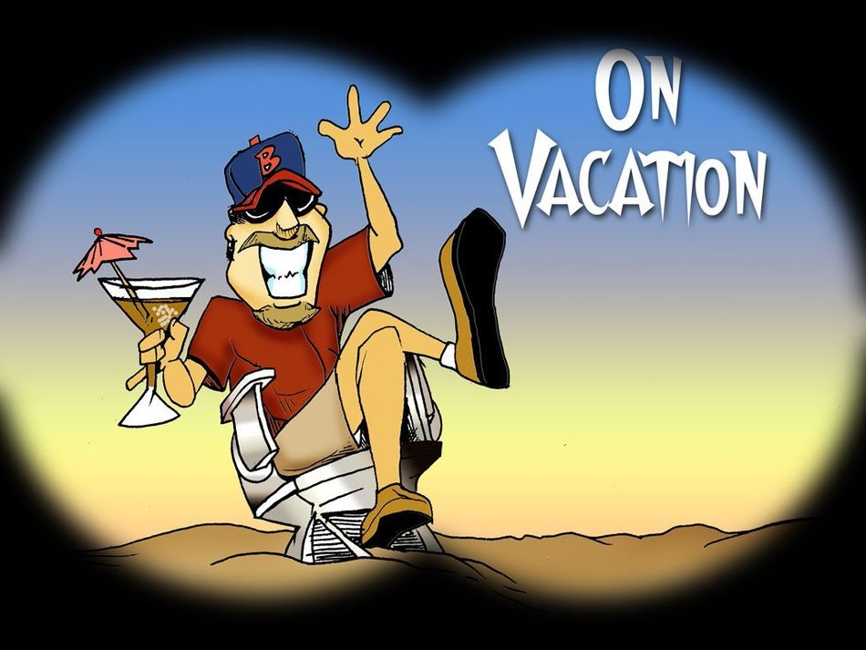 on Vacation man drawing