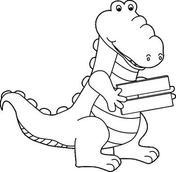 Alligator Holding Subtraction Symbol
