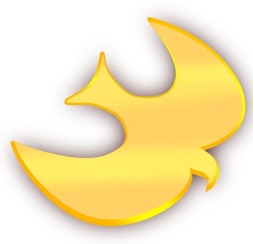 Original Christian Art Golden Dove Symbol clipart
