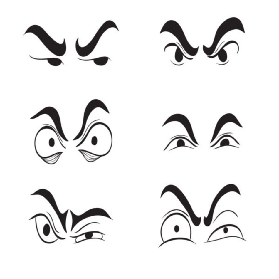 15 Angry Cartoon Eyes Frees That You Can Download To