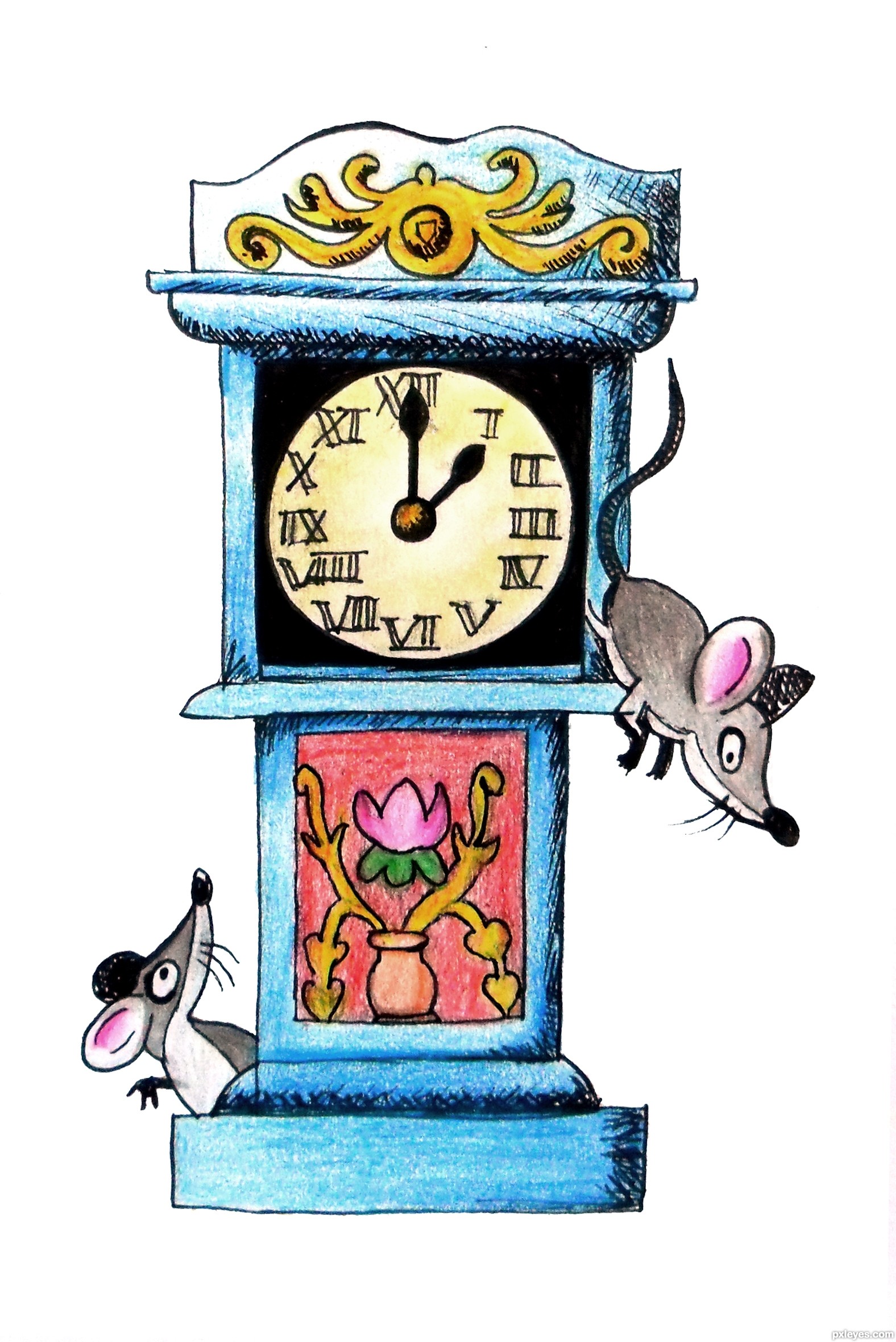 Мышка и часы