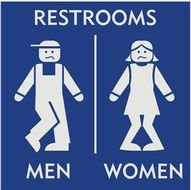 Restroom Signs E Men Women Caliber Magazine clipart