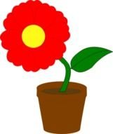 Red Flower At Clkercom Vector Online Royalty