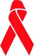 red ribbon help symbol