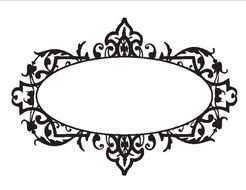 vintage floral oval frame