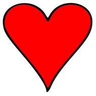 Heart Playing Card Symbol drawing