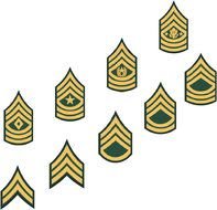 variety of Army ranks