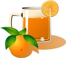 a cup of orange juice