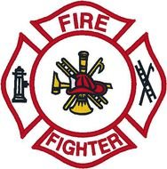 Colorful "Firefighter" emblem clipart