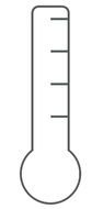 drawing of an empty thermometer