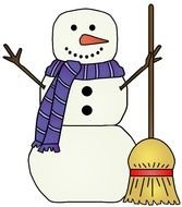 Clipart of a cute Snowman