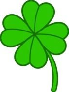 green trefoil black background