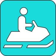 Snowmobile Symbol drawing