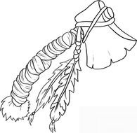 Indian Warrior Spear drawing