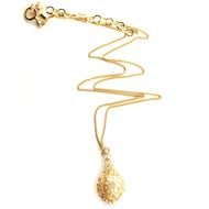 gold chain with an oval pendant