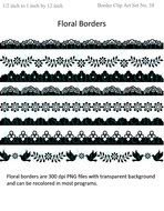 Buy 2 Get 1 Free Instant Download Floral Borders For