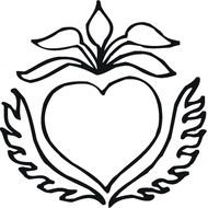 Rose And Heart Drawing Printable Coloring Of Valentine