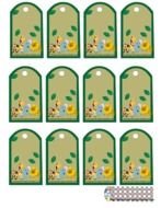 On These Tags There Is An Adorable Group Of Safari Animals And Green