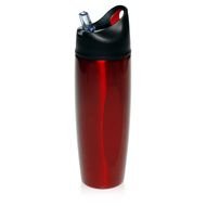 red stainless steel water bottle