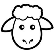 Head sheep drawing