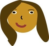Drawing of the girl's head