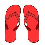 Free Red Flip Flops Wedding Photo