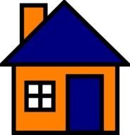 colorful house as a graphic image