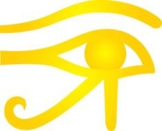 Golden Eye Of Horus Symbol drawing